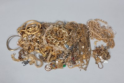 Lot 334 - A large group of mainly gold-toned costume...