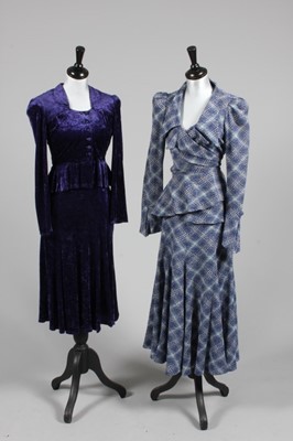 Lot 376 - Three blue Biba evening ensembles, 1970s,...