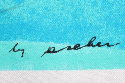 Lot 380 - Zao Wou for Ascher 'Paysage Bleu' printed silk...