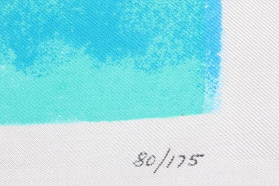 Lot 380 - Zao Wou for Ascher 'Paysage Bleu' printed silk...