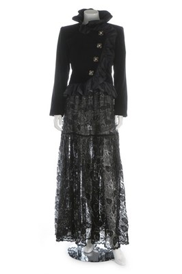 Lot 152 - An Yves Saint Laurent Rive Gauche black velvet...