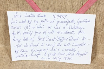 Lot 385 - A Louis Vuitton trunk, late 19th century,...