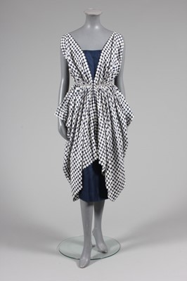 Lot 2 - A Madame Grès diagonally striped wool day suit,...