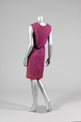 Lot 46 - A Balenciaga couture purple cloqué silk...