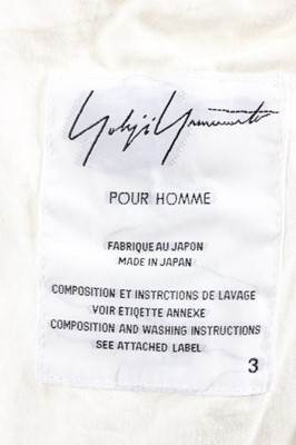 Lot 49 - A Yohji Yamamoto Pour Homme ivory velvet...