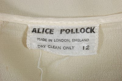 Lot 60 - A fine Alice Pollock bias cut ivory ensemble,...