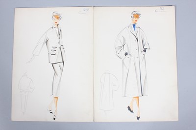 Lot 65 - Day ensemble designs by Schiaparelli and Dior,...