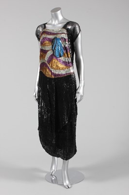 Lot 66 - A sequined cocktail dress, circa 1918-20, with...