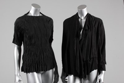 Lot 77 - An Issey Miyake pleated and striped waistcoat,...