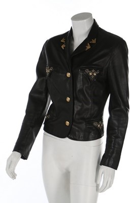 Lot 187 - A Gianni Versace leather jacket, Autumn-Winter...