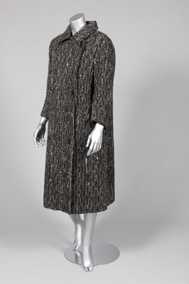 Lot 95 - A Balenciaga couture flecked tweed coat, 1954,...