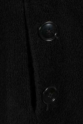 Lot 96 - A Biba double-breasted black plush maxi coat,...