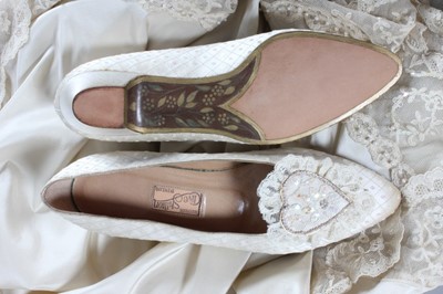 Lot 179 - ;The duplicate bridal shoes, designed and made...