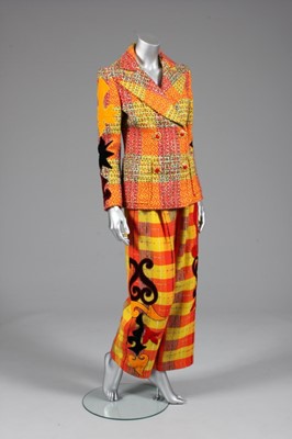 Lot 143 - A Christian Lacroix tweed and tartan suit,...