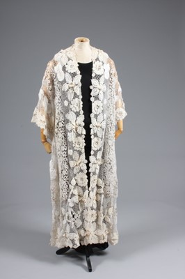 Lot 34 - An Irish crochet and whitework embroidered...