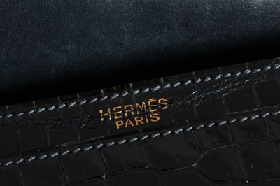 Lot 19 - An Hermès midnight blue-black `Piano'...