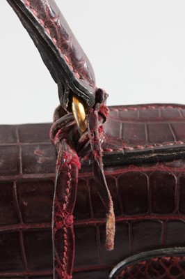Lot 5 - An Hermès wine crocodile Kelly bag, circa 1964,...