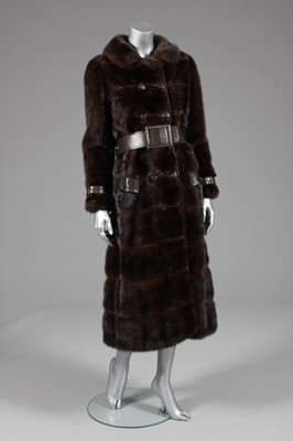 Lot 89 - A Dior boutique brown mink coat, circa 1970,...