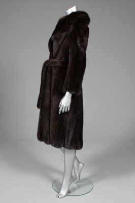 Lot 93 - A fine dark brown sable and mink coat, 1980s,...