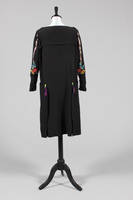 Lot 42 - A rare Premet couture black cr de chine dress,...