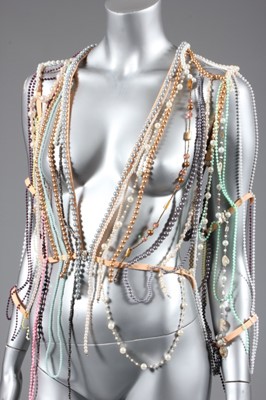 Lot 146 - A Maison Martin Margiela bead-necklace jacket,...