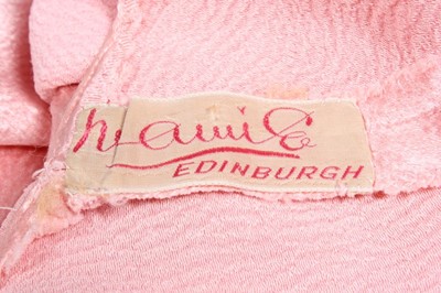 Lot 44 - A pink satin-backed cr couture gown in the...