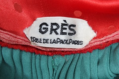 Lot 54 - A fine Madame Grès bi-colour draped jersey...