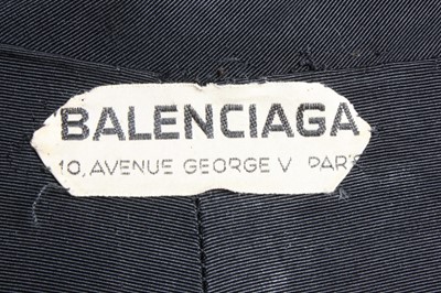 Lot 61 - A fine Balenciaga couture black silk faille...