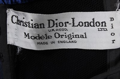 Lot 65 - A Christian Dior London sapphire blue velvet...