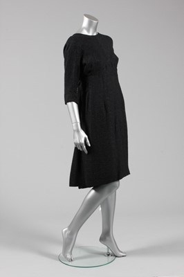 Lot 72 - A Balenciaga couture black silk cloqué...