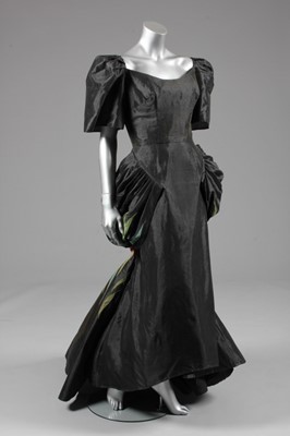 Lot 84 - A Ramon Valera black gazar evening gown, or...