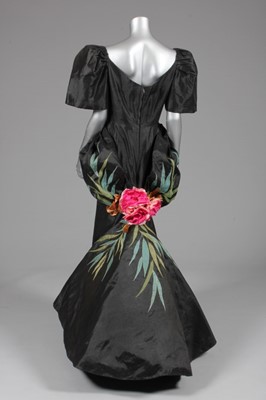 Lot 84 - A Ramon Valera black gazar evening gown, or...