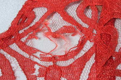 Lot 95 - A scarlet Biba logo-lace mini dress, circa...
