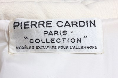 Lot 94 - A Pierre Cardin cream wool crepe 'circle'...
