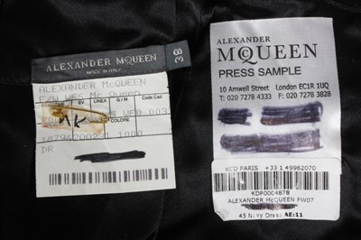 Lot 158 - An Alexander McQueen black velvet and bugle...
