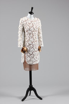 Lot 77 - A Balenciaga haute couture ivory soutache lace...