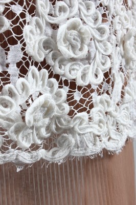 Lot 77 - A Balenciaga haute couture ivory soutache lace...