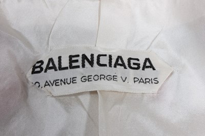 Lot 71 - A Balenciaga couture embroidered gazar evening...