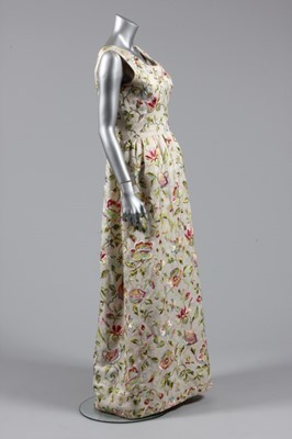 Lot 71 - A Balenciaga couture embroidered gazar evening...