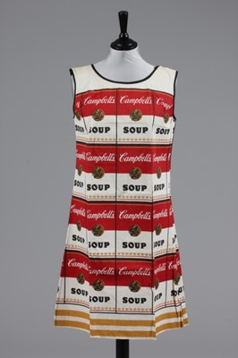 Lot 85 - A Campbell's 'Souper' paper dress, American,...