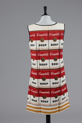 Lot 85 - A Campbell's 'Souper' paper dress, American,...
