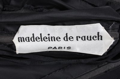 Lot 88 - A Madeleine de Rauch black cloqu satin...
