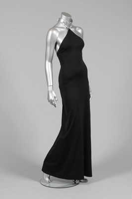 Lot 100 - A Rudi Gernreich black jersey evening gown,...