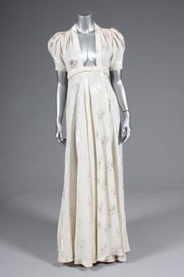 Lot 97 - An Ossie Clark ivory damask `Bridget' dress,...