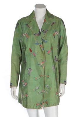 Lot 424 - A green kesi jacket made from Chinese 19th...