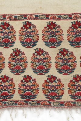 Lot 428 - An early woven shawl, Kashmir, 1790-1800, soft...