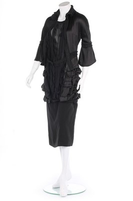 Lot 160 - A Comme des Garçons black satin dress, 'Broken...