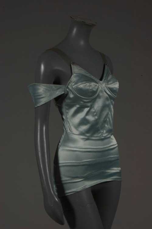 Lot 236 - An early Thierry Mugler ice-blue satin
