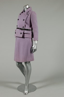 Lot 23 - An Antonio Castillo couture violet wool suit,...