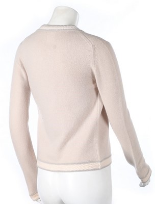 Lot 203 - A Chanel pale grey cashmere twinset, 2003,...